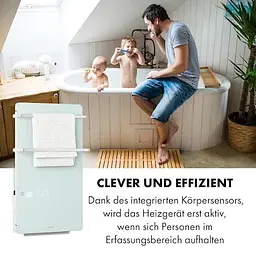Інфрачервоний обігрівач Klarstein Hot Spot Crystal Flow для ванної кімнати 36 м² 2000 Вт 5-40 °C LED (10035035) - мініатюра 9