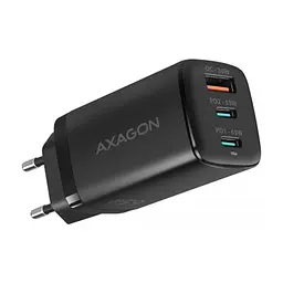 Зарядний пристрій AXAGON 1xUSB + 2xUSB-C 65W QC4+ PD3.0 PPS black (ACU-DPQ65) - мініатюра 2