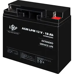 Акумулятор LogicPower AGM 12V/18Ah/216Wh [4133] [109155] - мініатюра 4