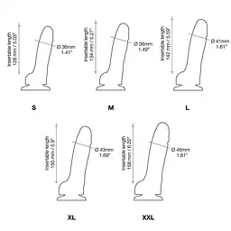 Реалістичний фалоімітатор Strap-On-Me Sliding Skin Realistic Dildo S, 12.8х3.6 см (чорний) - мініатюра 3