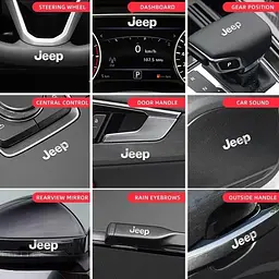 Наклейка з логотипом Jeep метал, на клейкій стрічці 1шт (універсальна) - мініатюра 3