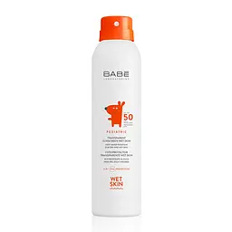 Дитячий сонцезахисний спрей прозорий водостійкий Babe Laboratorios Pediatric  SPF50+ 200 мл