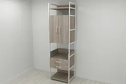 Шафа Гардероб Уні секція 5 серії Конект Ferrum-decor 220x60x50см Білий метал ДСП Дуб Сонома Трюфель 32 мм (FRD-104522) - мініатюра 8