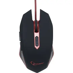 Оптична ігрова мишка Gembird MUSG-001-R, USB інтерфейс, червоний колір