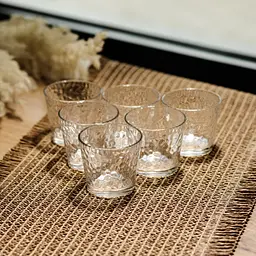 Набір склянок для напоїв Yiwu Textured Tumbler 6 штук по 140 мл склянки для міцних напоїв з товстими стінками HP-17-17 - мініатюра 2