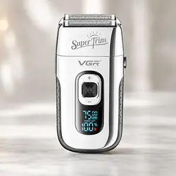 Бритва VGR V 332 Silver / Шейвер сітковий на USB / Електробритва з подвійним лезом та триммером