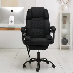 Крісло комп'ютерне DEXON ELITE з тканини з підставкою для ніг чорний - мініатюра 14