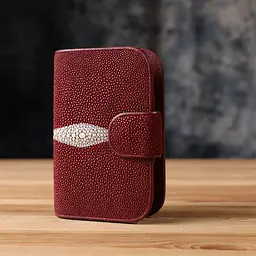Гаманець жіночий STINGRAY LEATHER 18092 з натуральної шкіри морського ската бордовий - мініатюра 7