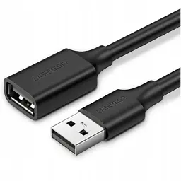 Дата кабель USB 2.0 AM/AF 1.5m US103 black Ugreen (10315)