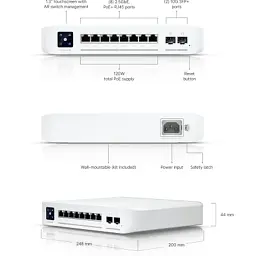 Комутатор мережевий Ubiquiti USW-PRO-8-POE - мініатюра 8