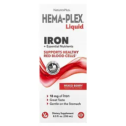 Залізо у рідкій формі Natures Plus Hema-Plex, 250 мл