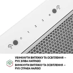 Витяжка повновбудована PERFELLI BIS 58844 WH 1200 LED - мініатюра 7