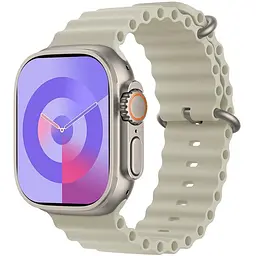 Смарт-годинник Smart Watch HK10 Ultra 3 49 мм з AMOLED Full HD екраном і з 2 додатковими ремінцями в комплекті Білий - мініатюра 6