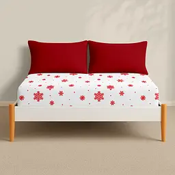 Простирадло на резинці фланель 200х220 SNOWFLAKES BERRY COSAS (4822052476444) - мініатюра 3