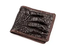 Портмоне 18229 з натуральної шкіри крокодила Коричневий 12х10 см CROCODILE LEATHER acs0032478