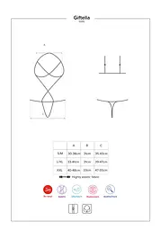 Боді Obsessive Giftella L/XL червоний - мініатюра 7