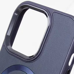 Шкіряний чохол SnapCase with MagSafe для Apple iPhone 15 Pro (6.1) Dark Blue - мініатюра 6