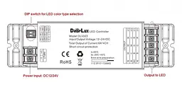 Контроллер Kloodi RF 2.4GHz 4в1 DIM/CCT/RGB/RGBW/RGB+W, 12-24V DC, 4*6A, 4*72-144W, RF 2.4GHz KD-DLV003 - мініатюра 3