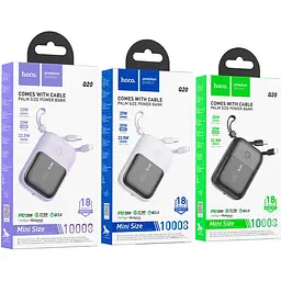 Зовнішній акумулятор Hoco Q20 Fountain 10000mAh 22.5W Purple [109957] - мініатюра 4