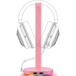 Підставка для навушників Razer Base Station V2 Chroma Quartz (RC21-01510200-R3M1) [134742] - мініатюра 3
