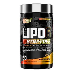 Жироспалювач Nutrex Research Lipo-6 Stim Free, 60 капсул