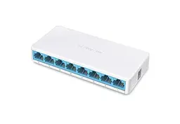 Комутатор Mercusys MS108, 8x10/100 Mb/s, пластиковий корпус, некерований