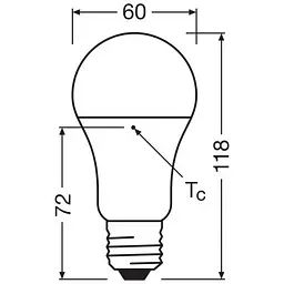Лампочка Osram CL A100 13W/840 230V FR E27 (4058075304253) - мініатюра 4