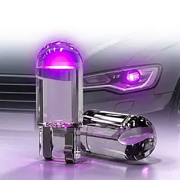 Автолампи світлодіодні LED 12V T10 0.5W (Скло Кругле) Фіолетовий Світло 1 шт