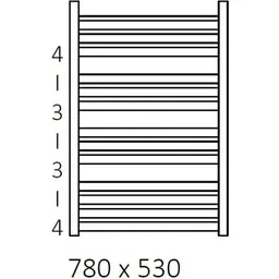 Сушарка для рушників Terma 780х530 Marlin (WGMAR078053KS95SX) - мініатюра 3