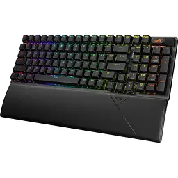 Клавіатура ASUS ROG Strix Scope II 96key NX Snow USB-A/WL/BT EN/UK RGB Black (90MP037A-BKMA00) - мініатюра 3