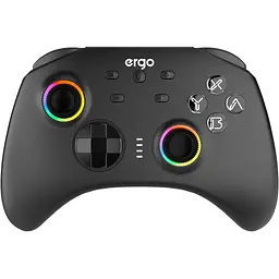 Геймпад Ergo GG04BT чорний бездротовий bluetooth 5.0 Type-C для ПК/Nintendo Switch/Android TV вібрація 8 кнопок