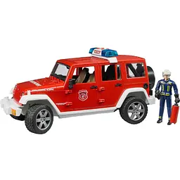Уцінка. Пожежний джип Bruder Wrangler Unlimited Rubicon з фігуркою пожежника (02528)