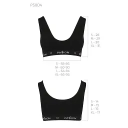 Спортивний топ із широкою гумкою Passion PS004 TOP black L - мініатюра 3