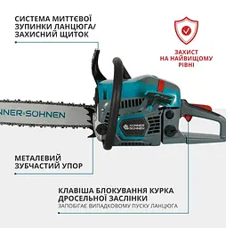 Бензинова пила Konner&Sohnen KS CS31G-18 - мініатюра 10