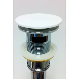 Донний клапан для мийки з переливом Solid surface Volle 90-00-060, Білий матовий