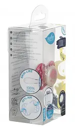Силіконова симетрична пустушка Nuvita Air55 Cool Хмаринка, світиться в темряві, 0+ міс., рожевий (NV7065GSA) - мініатюра 4