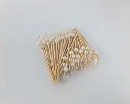 Шпажки для канапе, Біла перлина, 12 см, 100 шт., власне виробництво, дерево, для канапе, закусок, фруктів, десертів - мініатюра 2