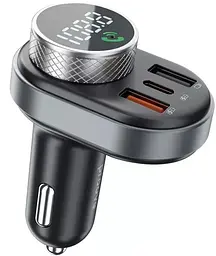 Автомобільний зарядний пристрій Proove FM Launcher Sound Link 30W (PD+QC3.0) Type-C+USB black (FMSL30110001)
