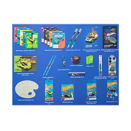 Набір канцтоварів першокласника  Kite Hot Wheels HW-S01,  28 предметів - мініатюра 4