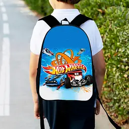 Рюкзак дитячий Хот Вілс "Hot Wheels" 34х27см, міський ранець для хлопчика з принтом (00396)
