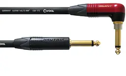 Инструментальный кабель Jack 6,3 — Jack 6,3 угловой 3.0м Cordial CSI 6 RP-SILENT - мініатюра 1