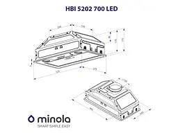 Витяжка Minola HBI 5202 IV 700 LED - мініатюра 7