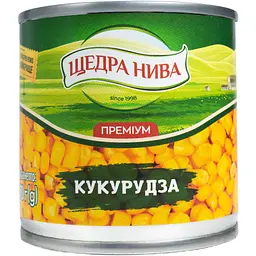 Кукурудза цукрова консервована Щедра нива Суперсолодка з цілих зерен вакуумована 170 г