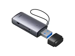 Картрідер BASEUS Lite Series USB-A to SD/TF Gray (WKQX060013) - мініатюра 3