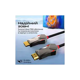 Кабель мультимедійний Promate HDMI M - HDMI M V2.0 чорний 15 м (prolink4k60-15m) - мініатюра 8