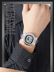 Наручний годинник чоловічий Skmei 2004 Silver White, 2004SIWT (18463) - мініатюра 3