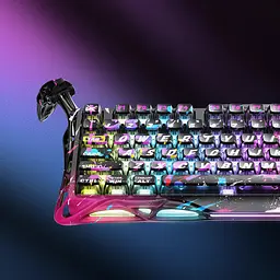 GravaStar Клавіатура механічна Mercury V75 Pro 80keys, Magnetic Jade Gaming, 8K, USB-A, RGB, Neon Graffiti - мініатюра 4