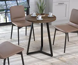 Круглий обідній стіл Трікс Loft Design Діаметр 60 см (Горіх Модена)