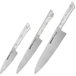 Набір кухонних ножів із 3-х предметів Samura Harakiri Acryl (SHR-0220AW)