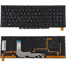 Клавіатура для ноутбука HP (Omen: 15-EK 16-B series) rus чорний без кадру підсвічування клавіш (RGB 4)